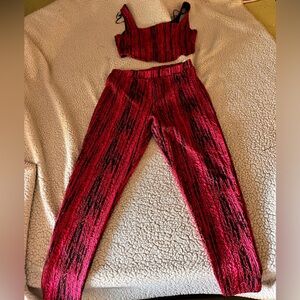 Zara Set hot pink & black